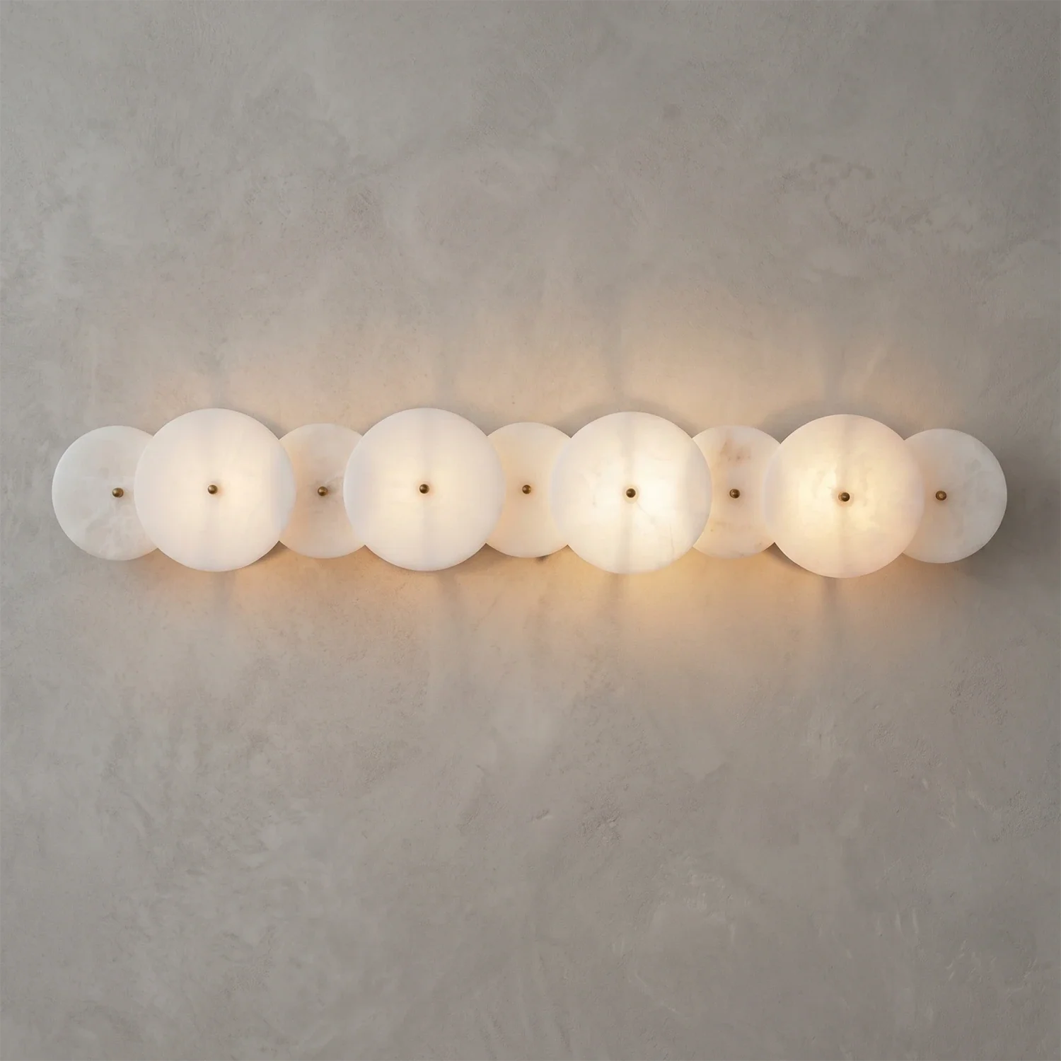 Cosmic Round Alabaster Wall Sconce by Bling Lighting Studio