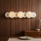 Cosmic Round Alabaster Wall Sconce by Bling Lighting Studio