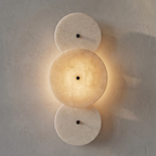 Cosmic Round Alabaster Wall Sconce by Bling Lighting Studio