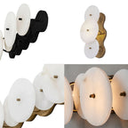 Cosmic Round Alabaster Wall Sconce by Bling Lighting Studio