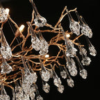 Creative Rose Crystal Branch Chandelier for Staircase detail view