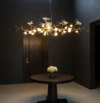 Crissy Branch Brass Bird Branch Linear Chandelier by Bling Lighting Studio