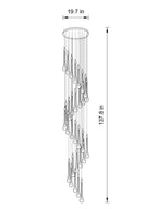 30-light spiral Crystal Raindrop Cascade Chandelier in a modern interior