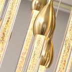 Connector and crystal detail of the Crystal Raindrop Cascade Staircase Chandelier