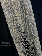 Crystal Tassel Chandelier for Staircase & Foyer 100 cm waterfall crystal chandelier for foyer lighting