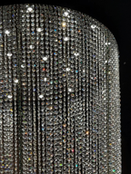 Crystal Tassel Chandelier for Staircase & Foyer luxury waterfall crystal chandelier view