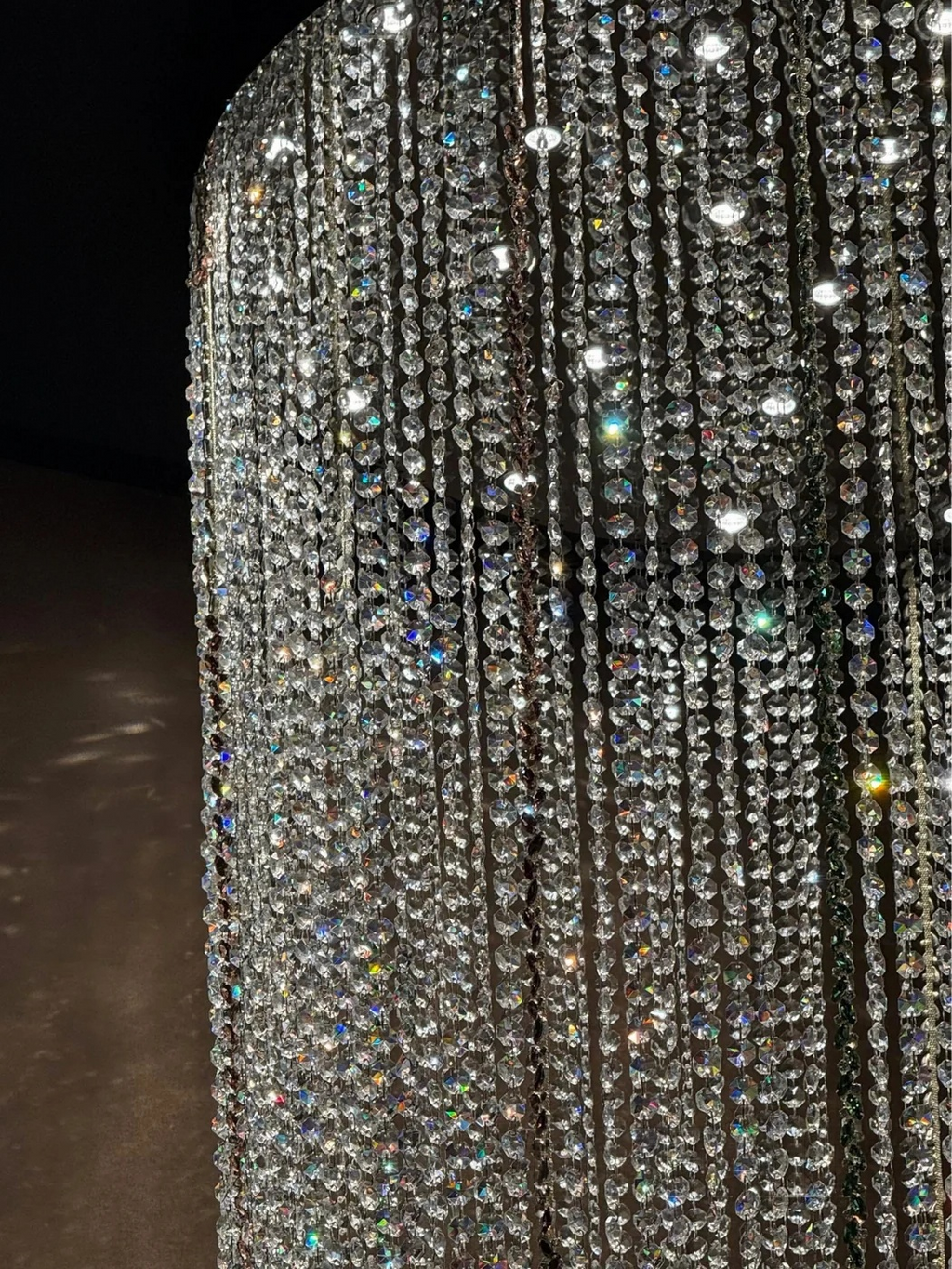 Crystal Tassel Chandelier for Staircase & Foyer flush mounted crystal chandelier for foyer lighting