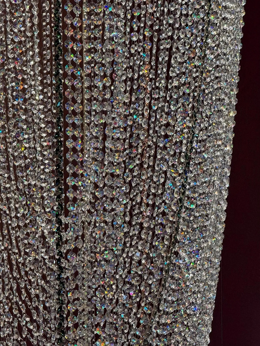 Crystal Tassel Chandelier for Staircase & Foyer long cascading crystal tassel chandelier view