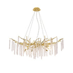 Crystal Icicles Branch Brass Chandelier product image