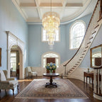Crystal Spiral Wave Chandelier material and finish detail