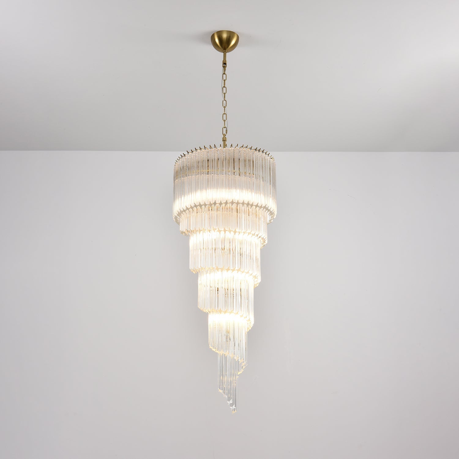 Crystal Spiral Wave Chandelier product image