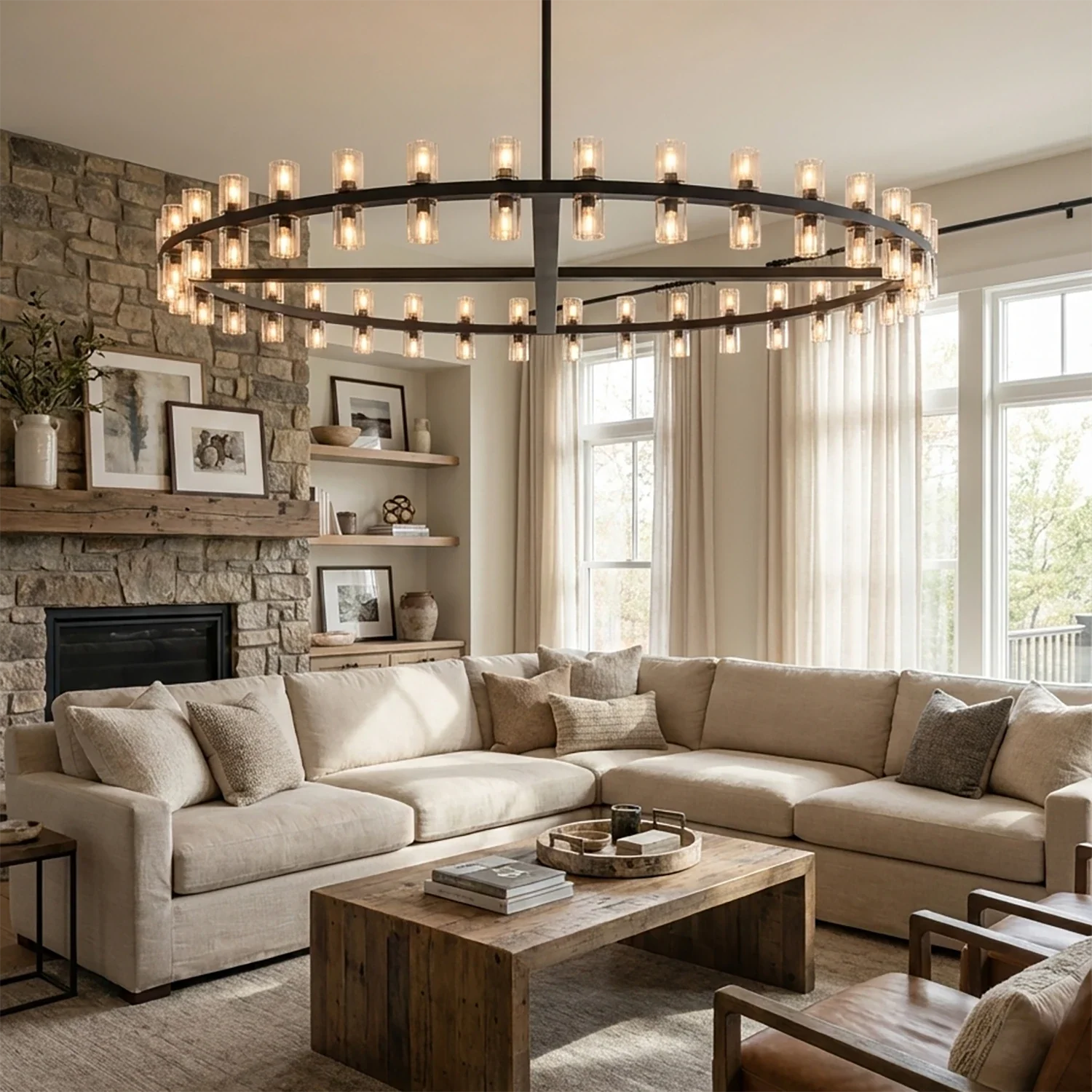 CrystalRay Linear Chandelier Series by Bling Lighting Studio