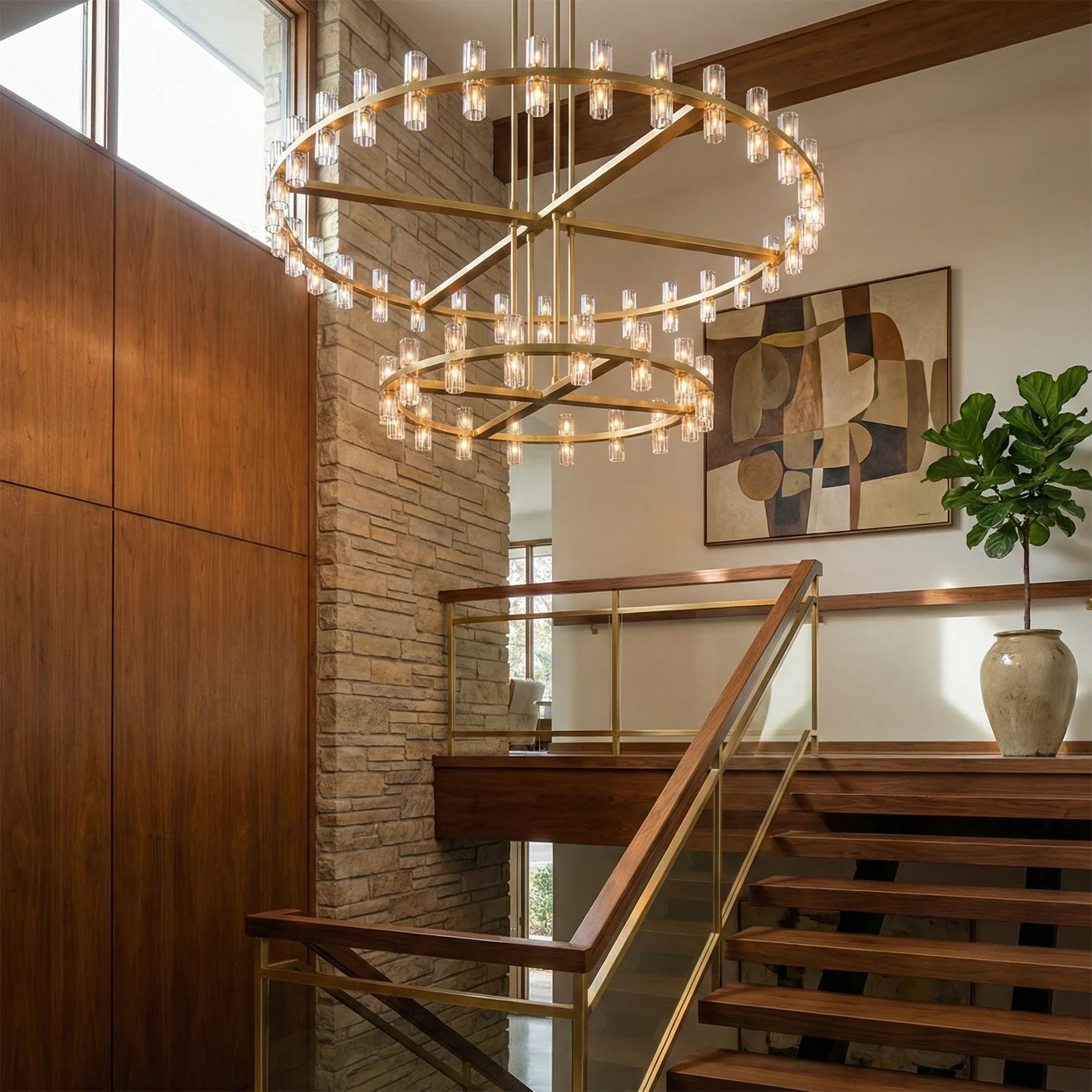 CrystalRay Linear Chandelier Series by Bling Lighting Studio