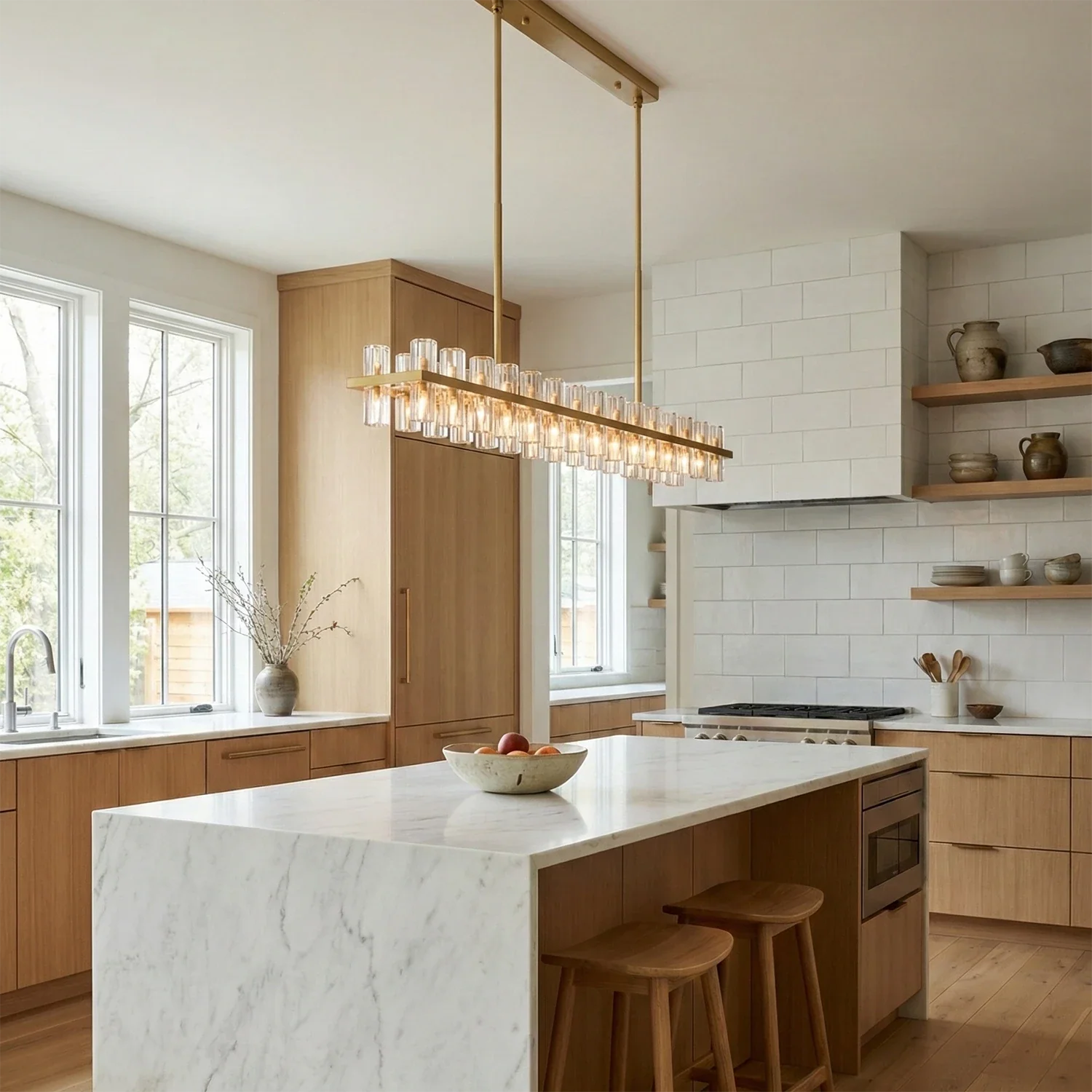CrystalRay Linear Chandelier Series by Bling Lighting Studio