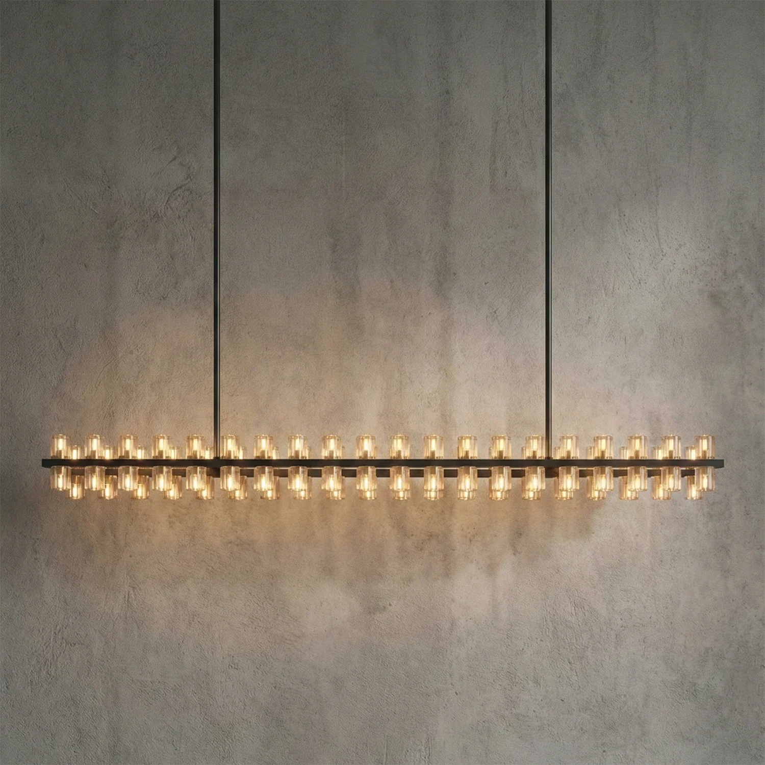 CrystalRay Linear Chandelier Series by Bling Lighting Studio