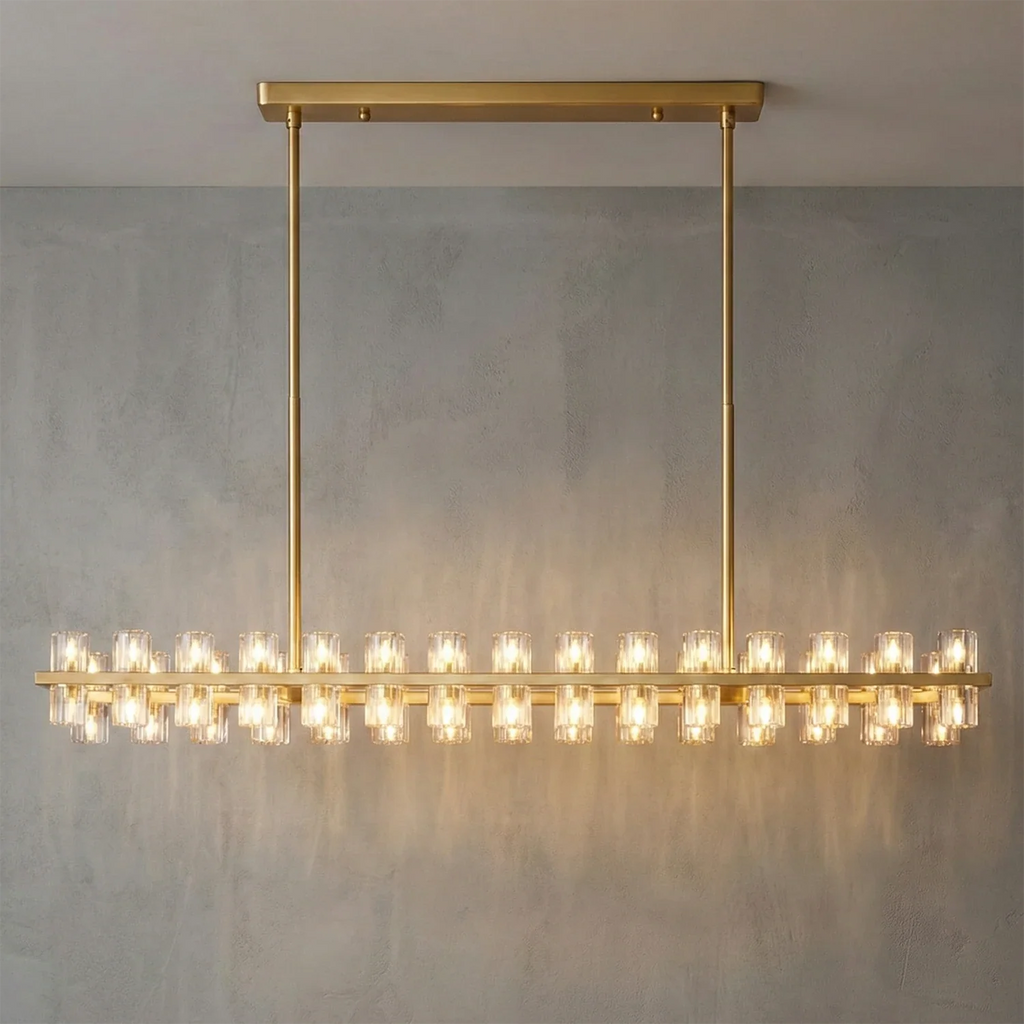 CrystalRay Linear Chandelier Series by Bling Lighting Studio