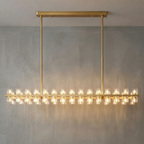 CrystalRay Linear Chandelier Series by Bling Lighting Studio