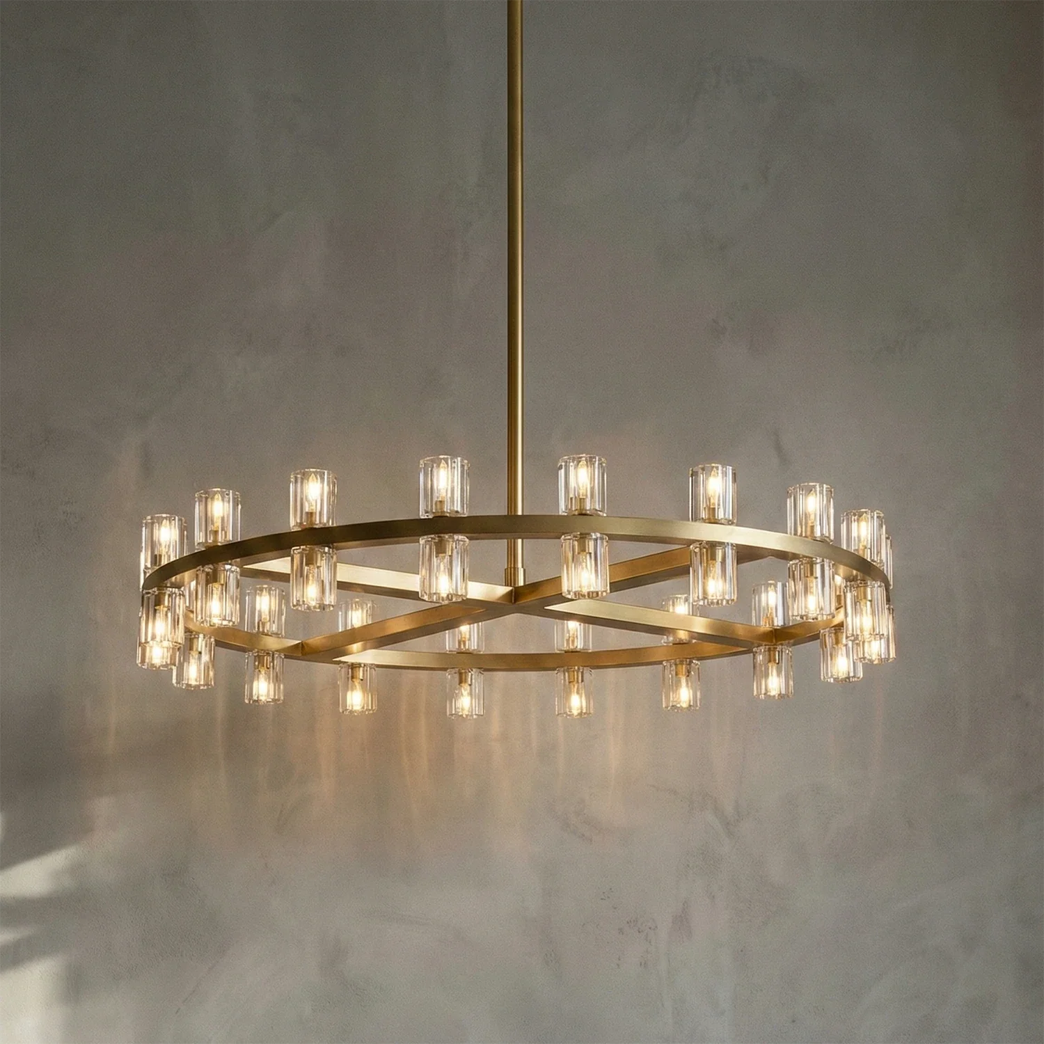 CrystalRay Linear Chandelier Series by Bling Lighting Studio