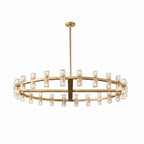 CrystalRay Linear Chandelier Series by Bling Lighting Studio