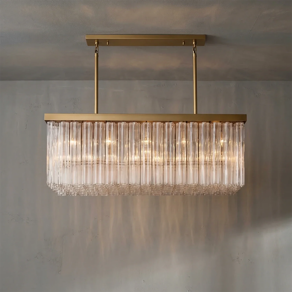 Murano Star Glass Brass Pendant Light by Bling Lighting Studio