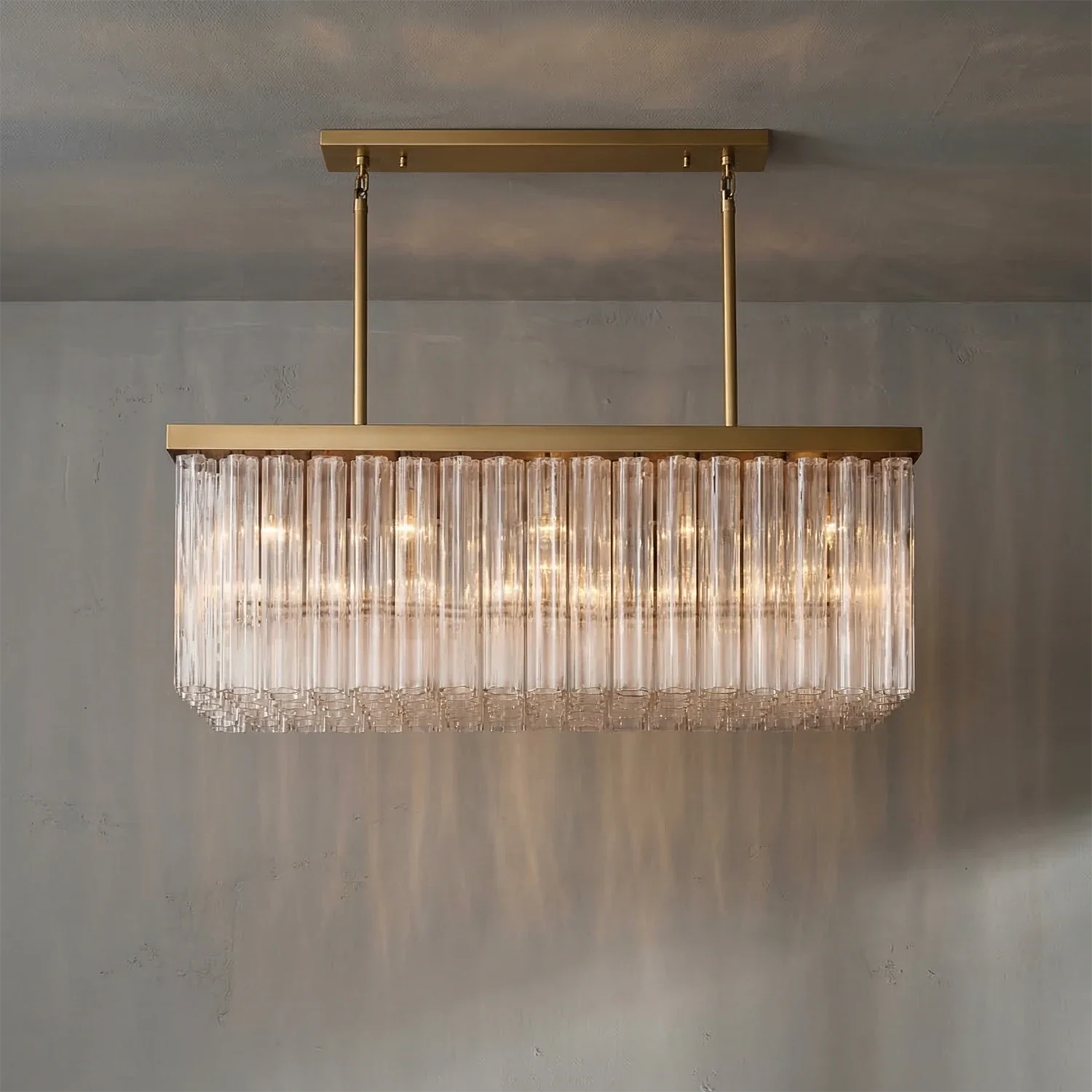 Murano Star Glass Brass Pendant Light by Bling Lighting Studio