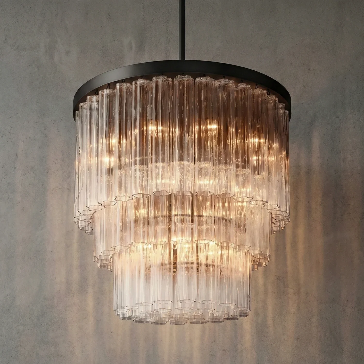 Murano Star Glass Brass Pendant Light by Bling Lighting Studio