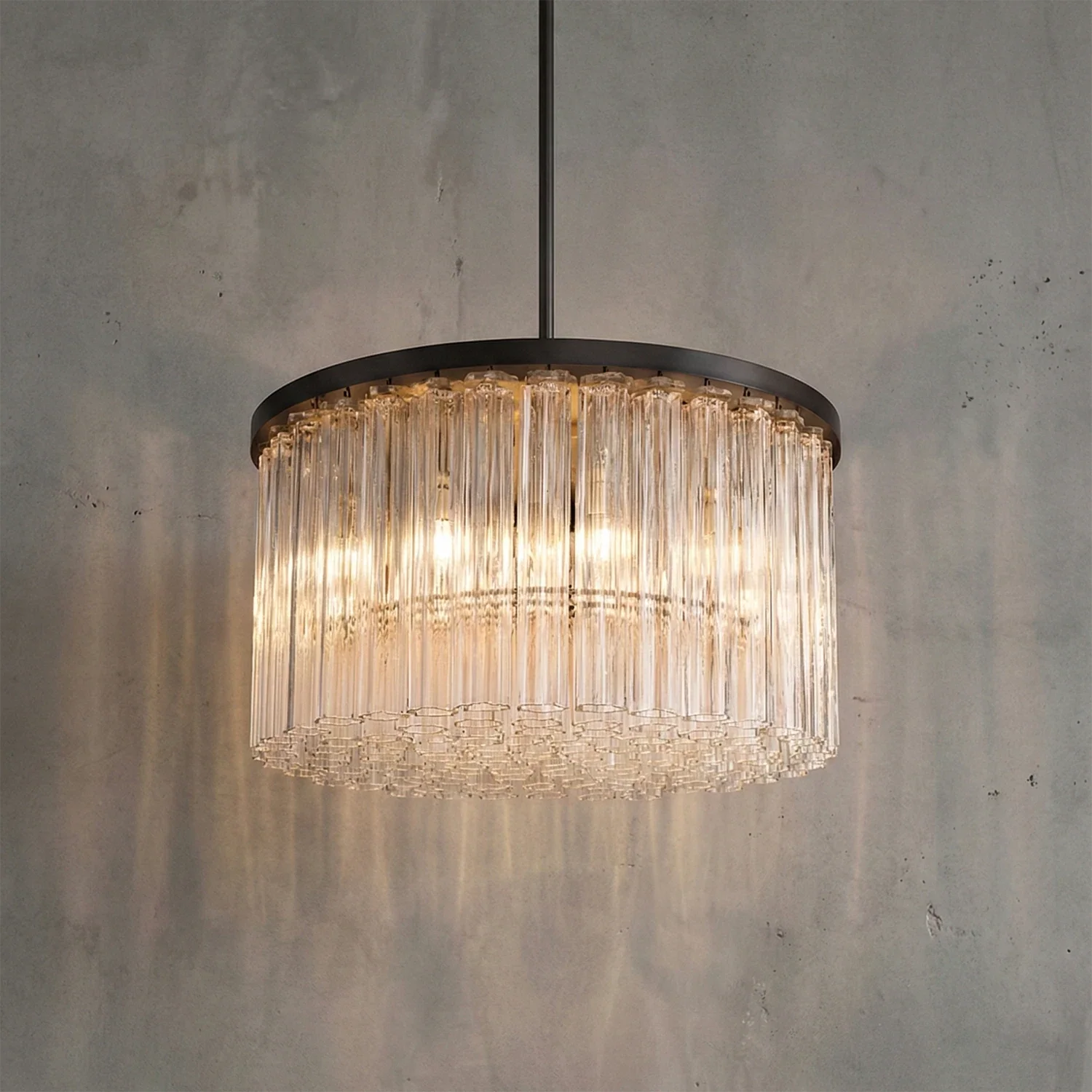 Murano Star Glass Brass Pendant Light by Bling Lighting Studio
