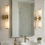 Cylindrical Lampatrin Alabaster Wall Lamp, modern alabaster pendant light bathroom vanity | Bling Lighting Studio