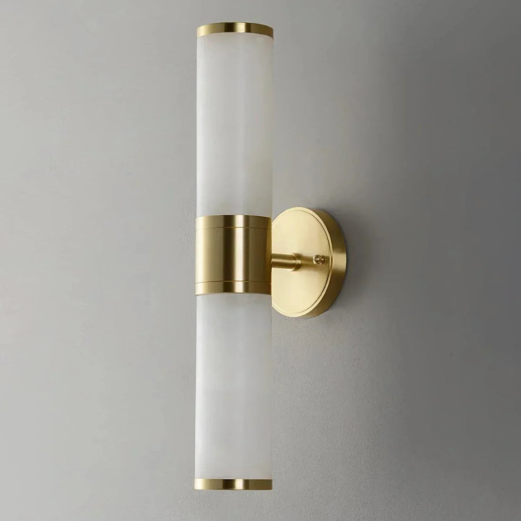 Cylindrical Lampatrin Alabaster Wall Lamp, modern alabaster pendant light double side unlit | Bling Lighting Studio