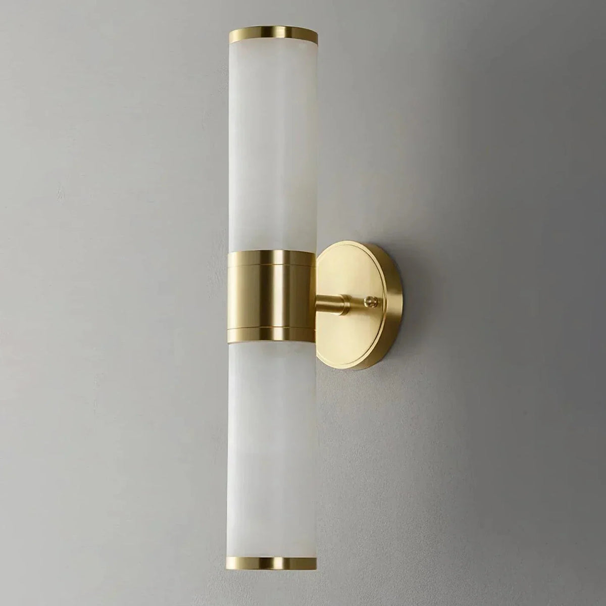 Cylindrical Lampatrin Alabaster Wall Lamp, modern alabaster pendant light double side unlit | Bling Lighting Studio