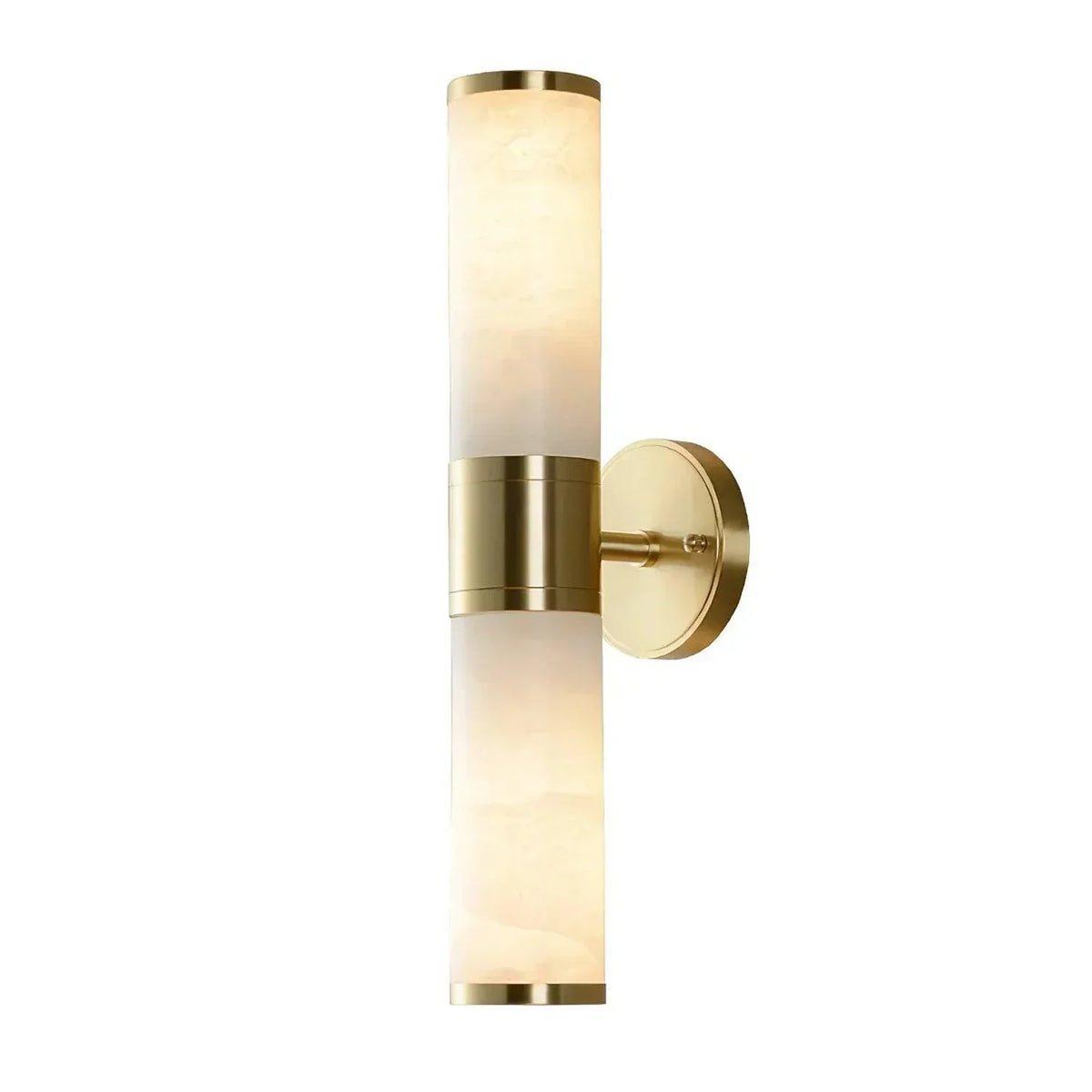 Cylindrical Lampatrin Alabaster Wall Lamp, modern alabaster pendant light double vertical | Bling Lighting Studio