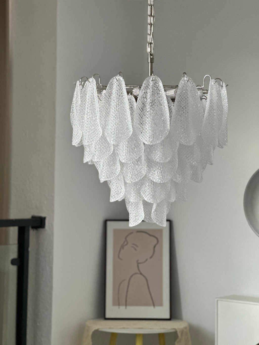 Murano Glass Teardrop Chandelier by Bling Lighting Studio