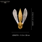 Dandelion Glass Wall Sconce 28 x 55 cm size diagram