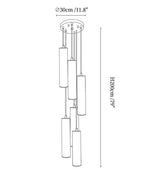 Darlen Alabaster Modern Staircase Chandelier column alabaster detail view 13