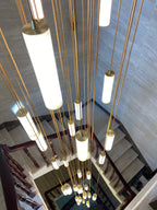 Darlen Alabaster Modern Staircase Chandelier real product photo view 10