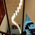 Darlen Alabaster Modern Staircase Chandelier real product photo view 19