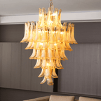 Designer Amber Cloud Murano Glass Petals Chandelier product image