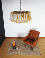 Designer Petal Amber Murano Glass Chandelier product image