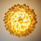 Designer Petal Amber Murano Glass Chandelier product image