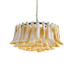 Designer Petal Amber Murano Glass Chandelier product image