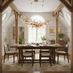 Designer Stone Crystal Brass Chandelier material and finish detail