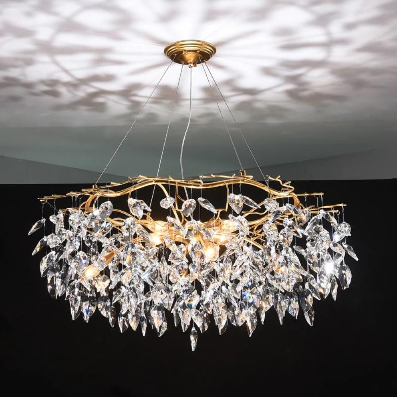 Doris Round Branch Chandelier for High Ceilings material and finish detail