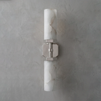 Double-Head Alabaster Wall Sconce by Bling Lighting Studio