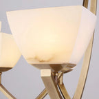 Dover Brass Chandelier with Alabaster Shades, product view 15