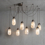 Droplet Natural Alabaster Multi-Chandelier by Bling Lighting Studio