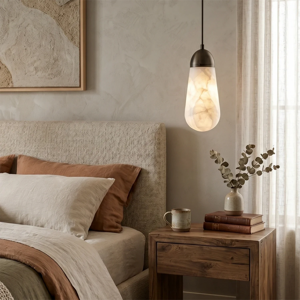 Droplet Natural Alabaster Multi-Chandelier by Bling Lighting Studio