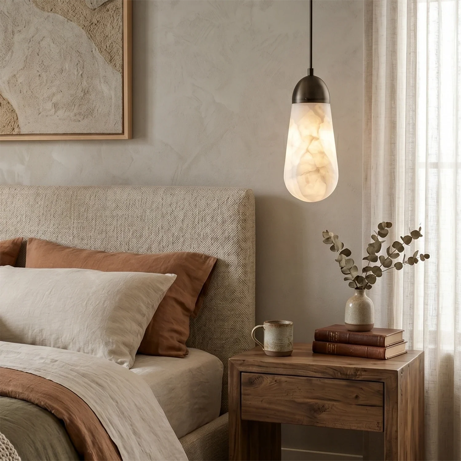 Droplet Natural Alabaster Multi-Chandelier by Bling Lighting Studio