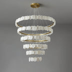 Ecliptica Spiral Alabaster Chandelier by Bling Lighting Studio