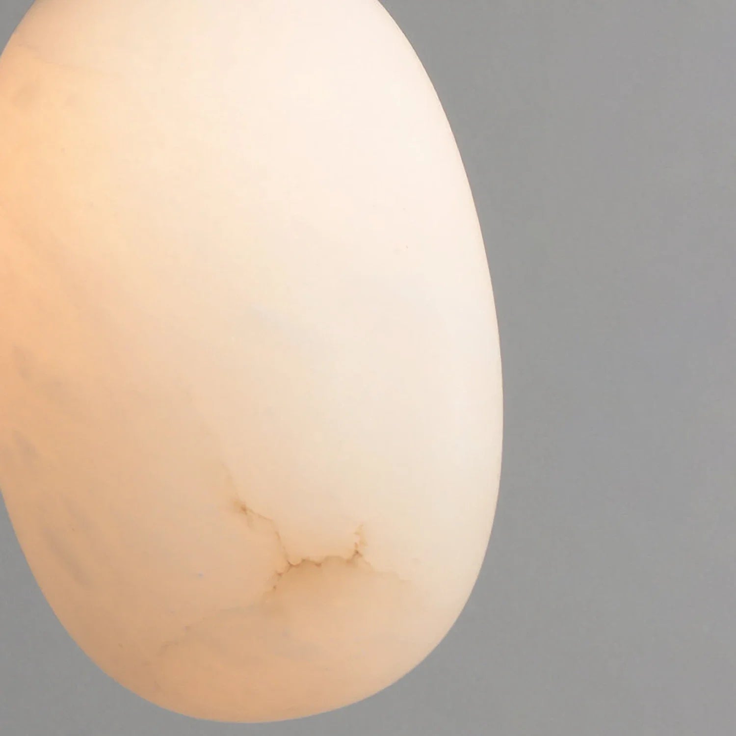 Egg-Shaped Alabaster Chandelier by Bling Lighting Studio