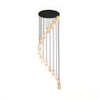 Egg-Shaped Alabaster Chandelier by Bling Lighting Studio